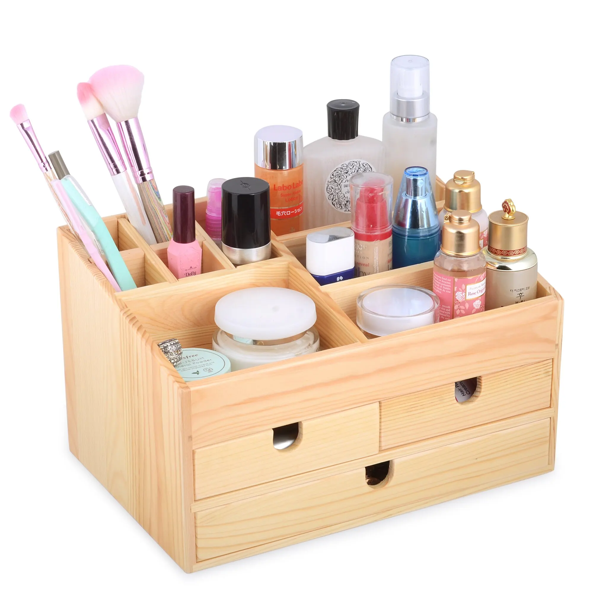 Factory Wholesale Wooden Makeup Storage Box Display