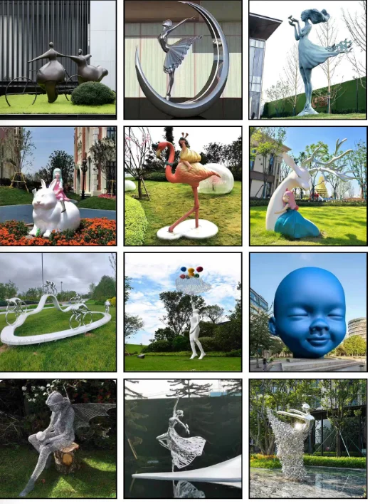 Customized Large Life Size Outdoor Figures Stainless Steel Bronze Woman Sculptures