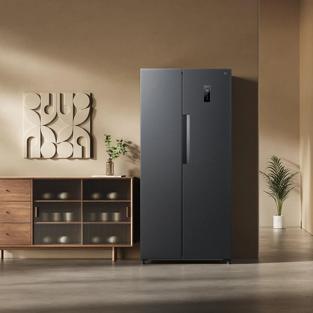 Xiaomi mijia Refrigerator Double Door 501L MoyuyanL Ultra thin fully embeddedMoyu Rock PCM LED Touch Screen Display BCD-521WMBI