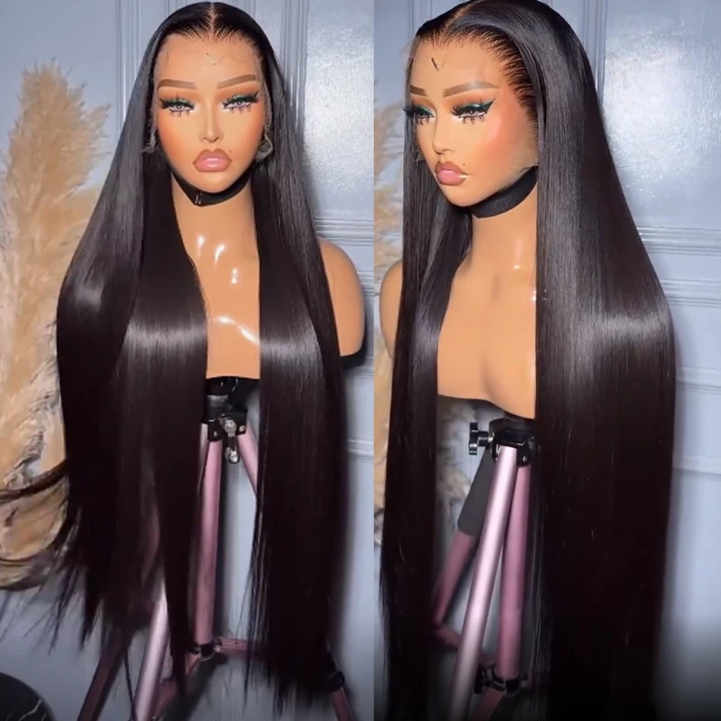 13x6 Glueless Full HD Lace Human Hair Wigs Pre Pluck Raw Indian Hair Lace Frontal Wigs Vendor Double Drawn Wigs for Black Women