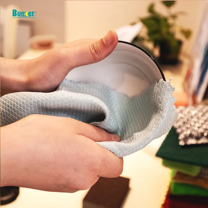 Eco Friendly High quality absorbent Quick Dry Microfiber Kitchen Towel Cleaning Window Glass Cloth