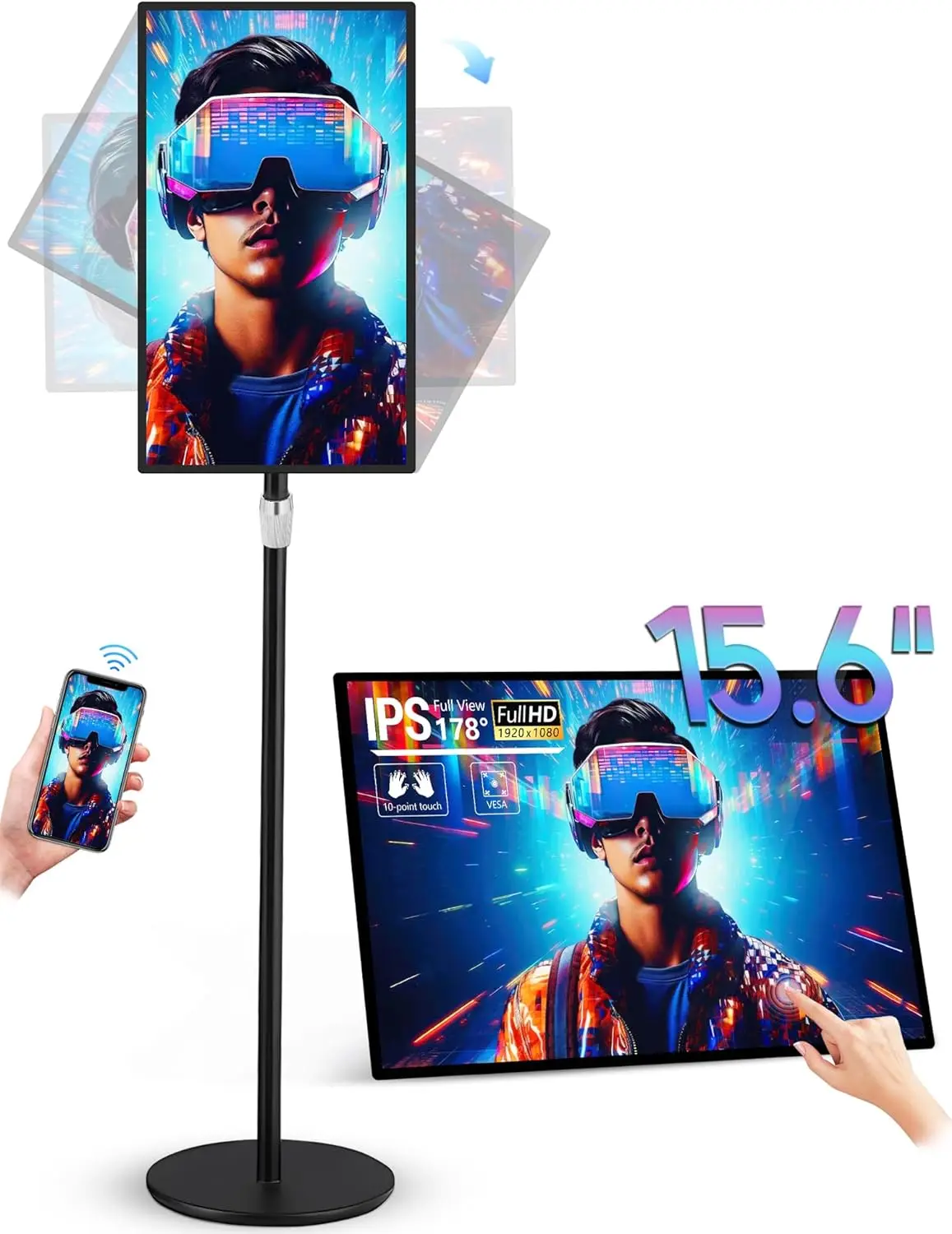 Live Broadcast Equipment Touch Screen Advertising Players Tiktok Live Stream Device Screen