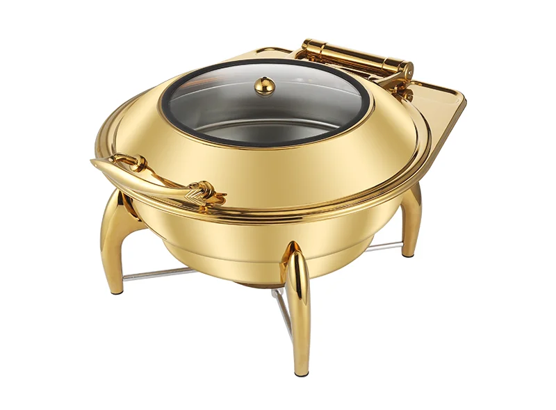 Wholesale Restaurant Hotel Supplies Buffet Luxury Hydraulic Induction Glass Chafing Dishes