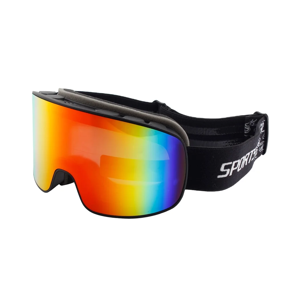 New custom logo sports sun glasses cylindrical otg over the glasses anti fog snowboard ski goggles