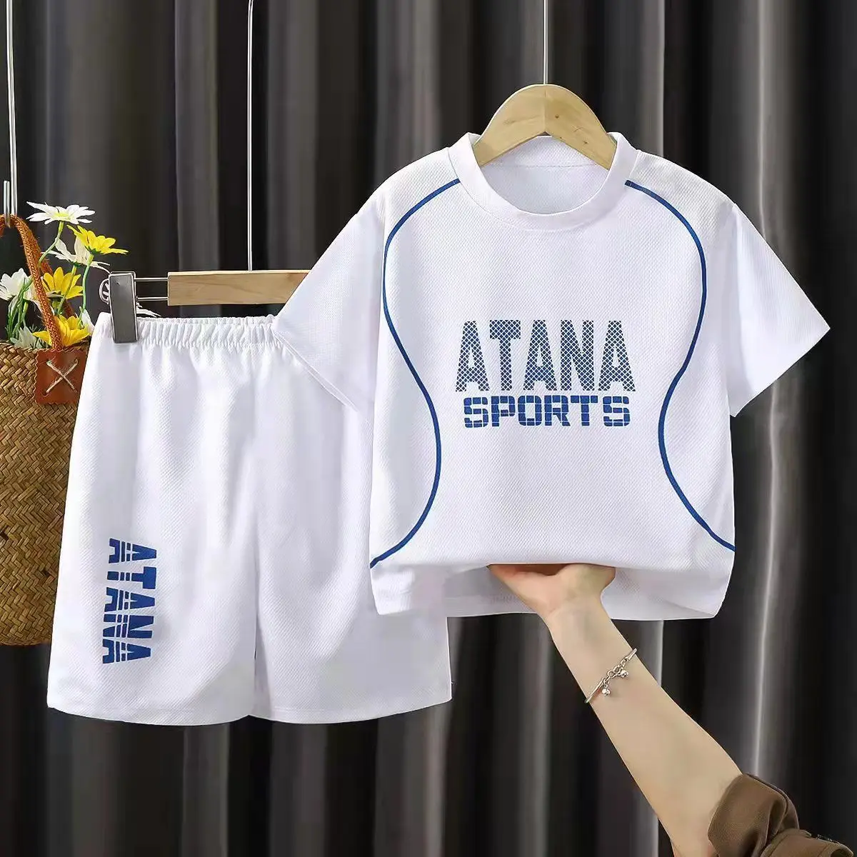 Boys Clothing Suits Team Uniforms Outdoor Sportswear Short Sleeve Jerseys for Summer