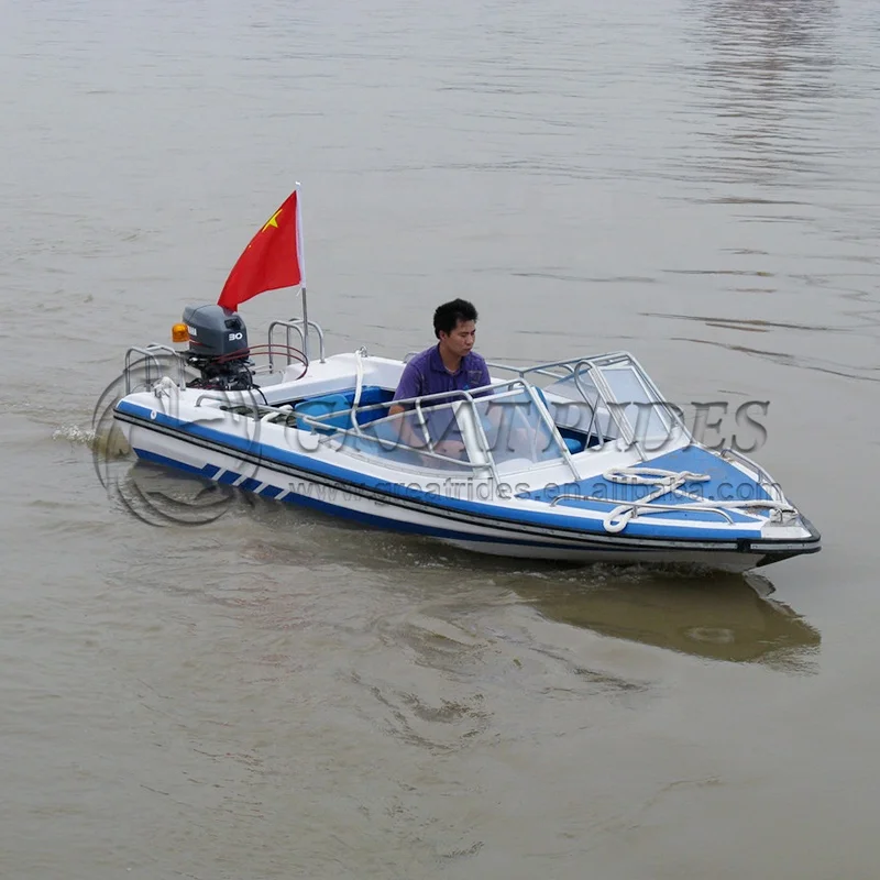 4.68m fiberglass small 6 seats jet ski wave boat no cabins speed boat for sale