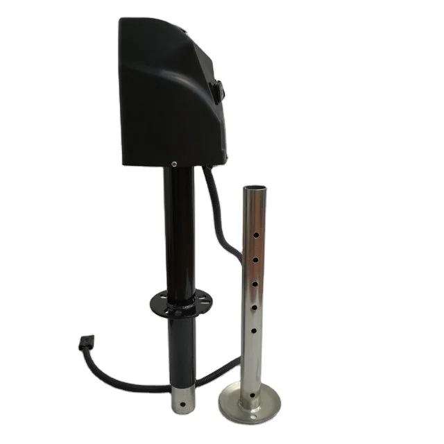 4000 lb. Black Electric Trailer Jack with Drop Leg