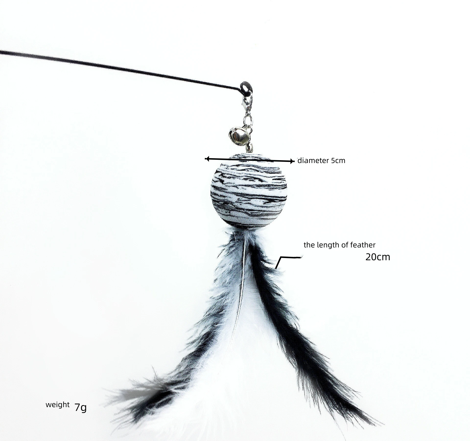 Juguete de la varita del gato Cat Teaser Wand Toy  Interactive Cat Toy Simulation Bird Rotating Feather Stick Cat Toy Refill