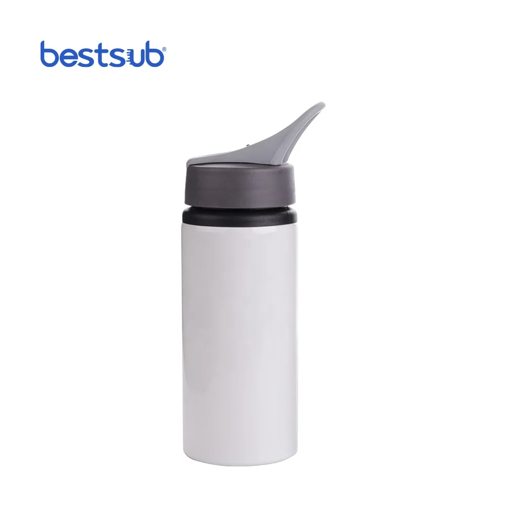 Wholesale Custom Sublimation blanks 22oz 650ml  Sports Aluminum Travel Water Bottles with Handle White BLH6-W