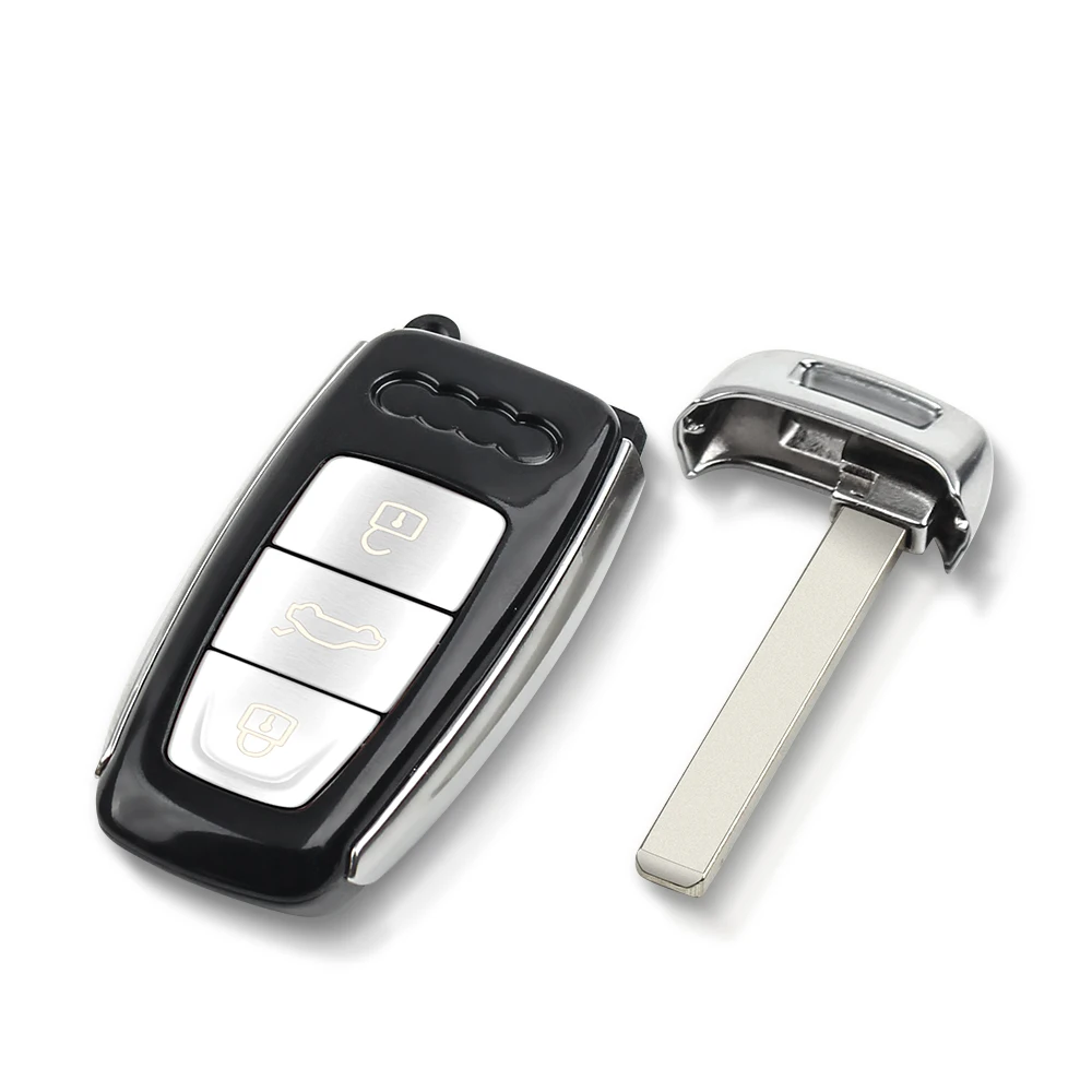 3 Buttons Remote Car Key Shell Case Fob For Audi A6 C8 A7 A8 Q8 2017-2020 Fob Case Replacement New Arrivel