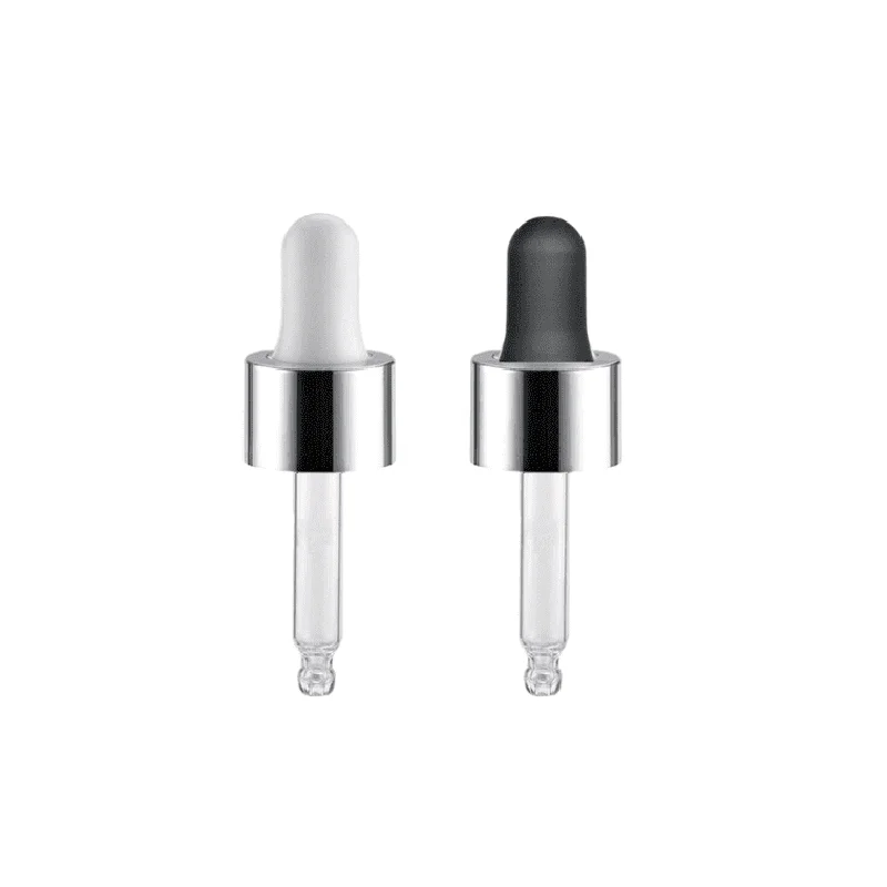 China High Quality Luxury Cosmetic 24/410 Smooth Treatment Pump Cream Pump Aluminium Cap Glass Dropper Pipette