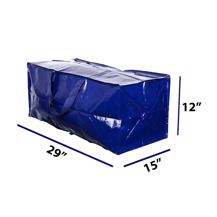 Moving Supplies Custom Size Clothes Packaging Carry PP Woven Extra Large Moving Bag With Zipper