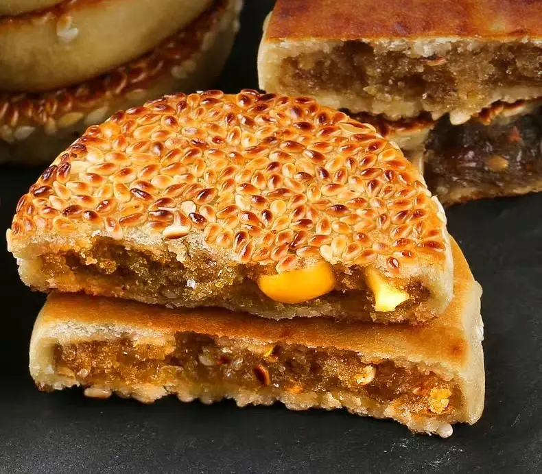 
Zhimaguan 520g traditional sesame cake with a thin dough skin and lots of filling chinese food snacks the onion taste 