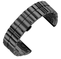 Titanium Alloy 26mm Width Wrist Watch Band Easy Adjustment Watch Strap Bracelet For Garmin Fenix 5X/5XPlus/6X/6XPro Strap