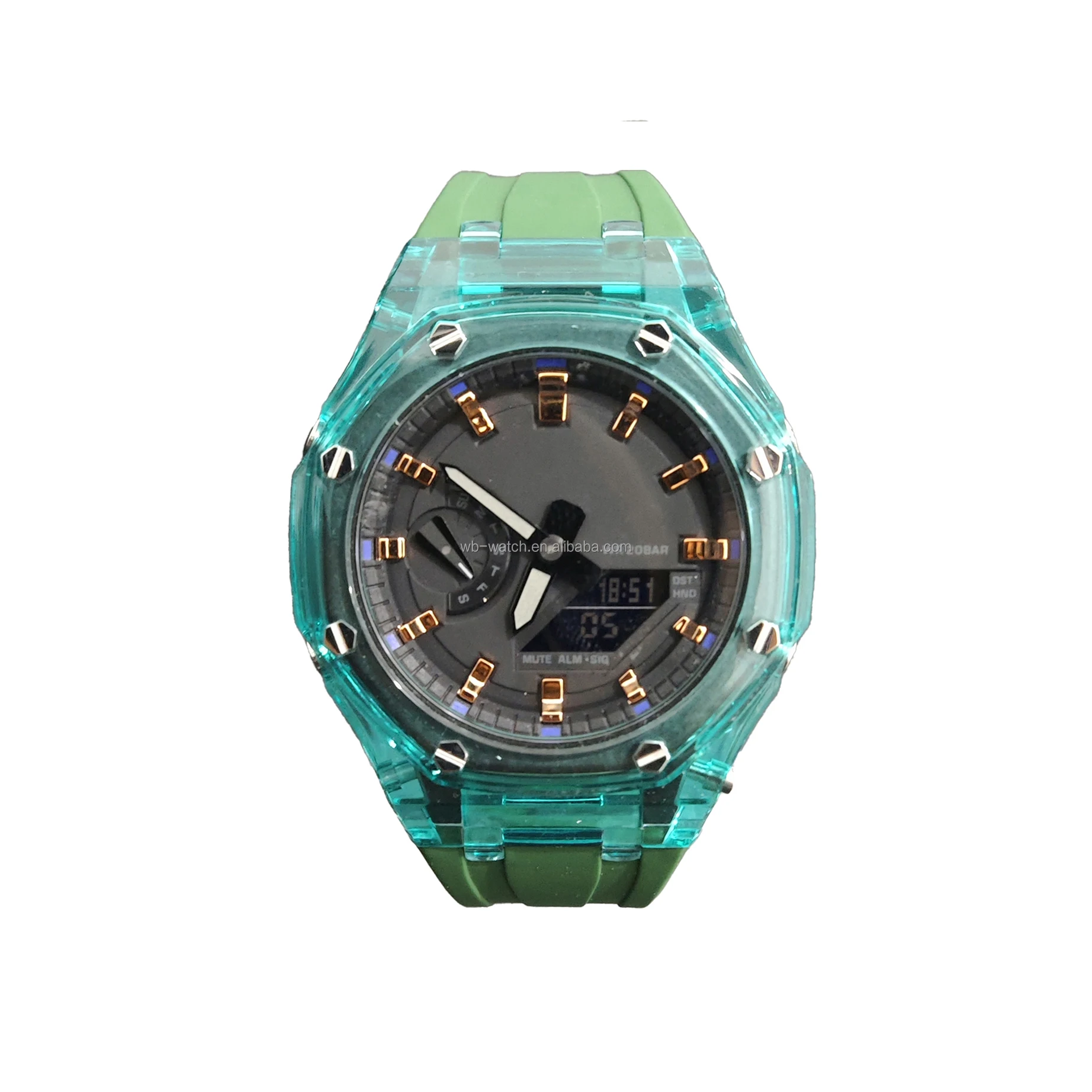 High End Tr90 Watch Case Ga2100 Mod Kit Bezel Strap With Silicone Watch Bands For Casioak G Shock Ga2100