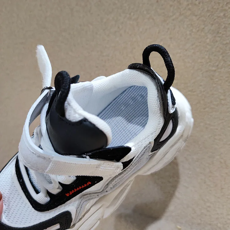 Boys and girls shoes spring 2021 new fashion breathable sports net shoes big kids soft-soled comfortable sports shoes