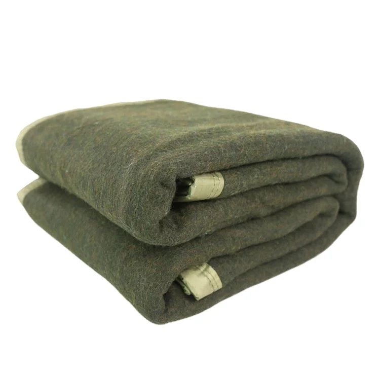 High quality blanket, green color blanket, good design high quality wool blanket