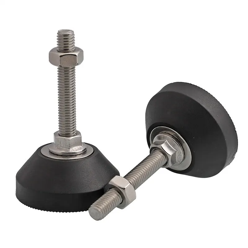304 Stainless steel extended adjustable nylon fixed foot screw bolt foot cup support foot pad furniture base