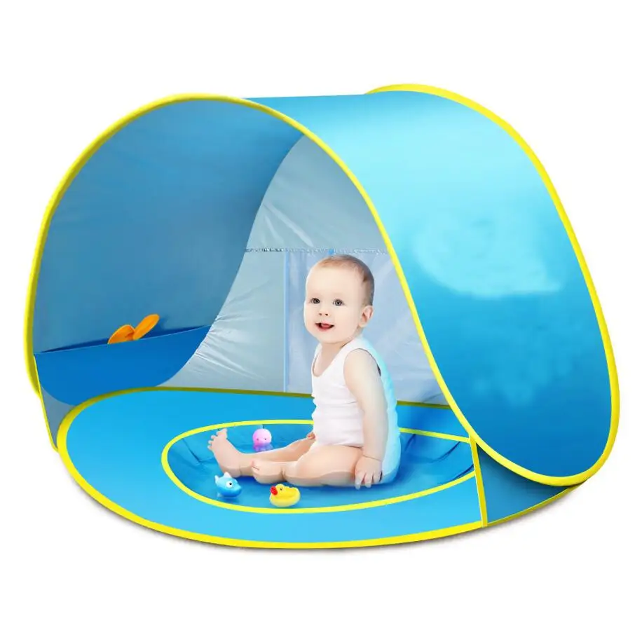 Open By Itself Baby Beach Tent Mini Swim Pool Baby Beach Tent