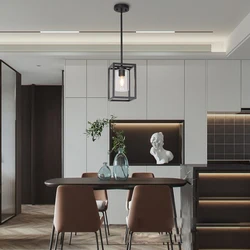 Vintage Lamp Black Retro Industrial Iron Metal Wire Basket Cage Style Light Durable Glass Shade