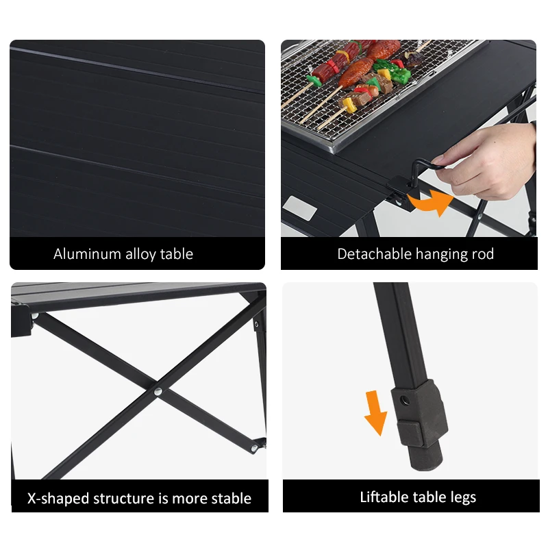 Feistel Korea Outdoor Garden Furniture Ultralight Portable Egg Roll Up Folding Aluminum Bbq IGT Camping Table