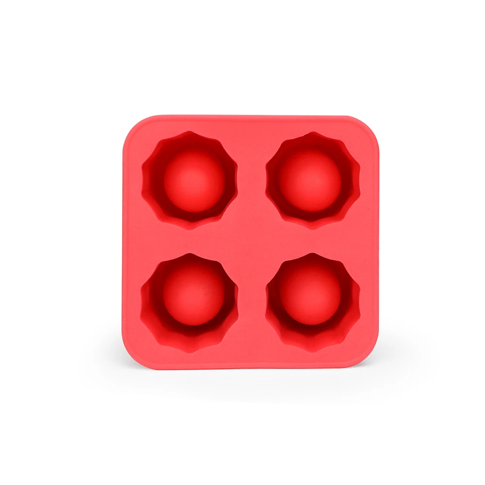 Food grade 3D 4 cups martini ice cup silicone ice shot glasses mold