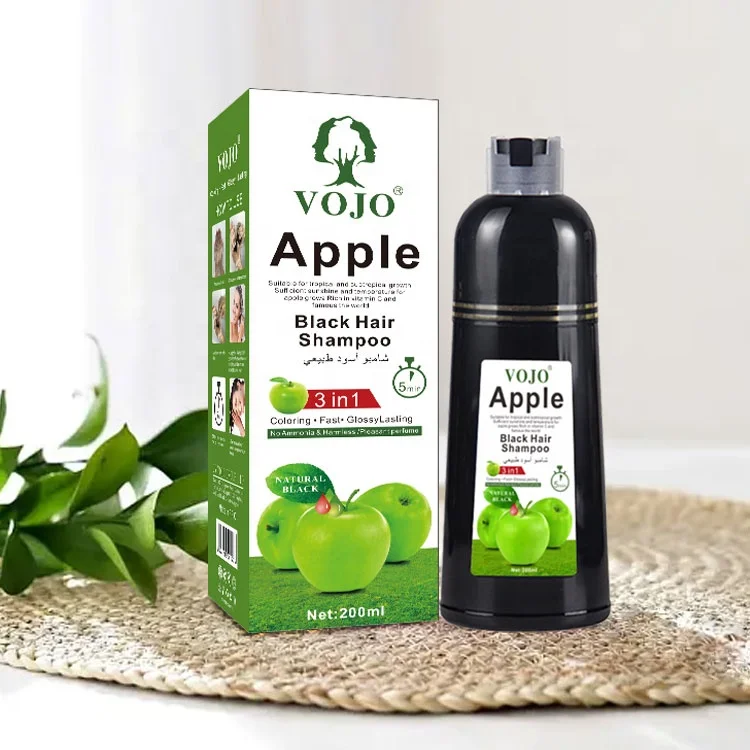 Краска для волос органический цвет один натуральный черный цвет Яблоко краска для волос Новый шампунь для краски для волос яблоко черного цвета