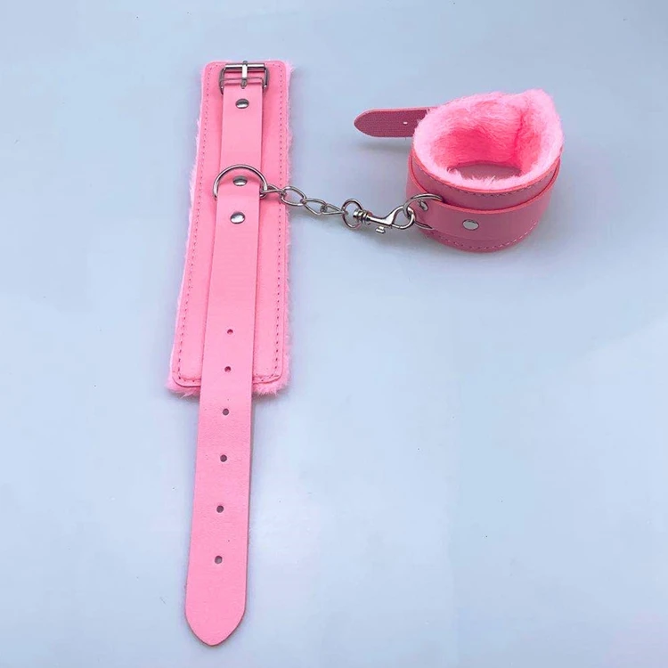 Handcuffs PU Leather Restraints Bondage Cuffs Roleplay Tools Sex toys for Couples Game 4 Colors