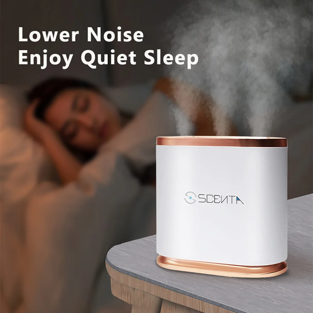 SCENTA Custom Logo Tabletop Aromatherapy Diffuser Eco Friendly Mist Room Spray Waterless Smart Bluetooth Air Freshener Dispenser