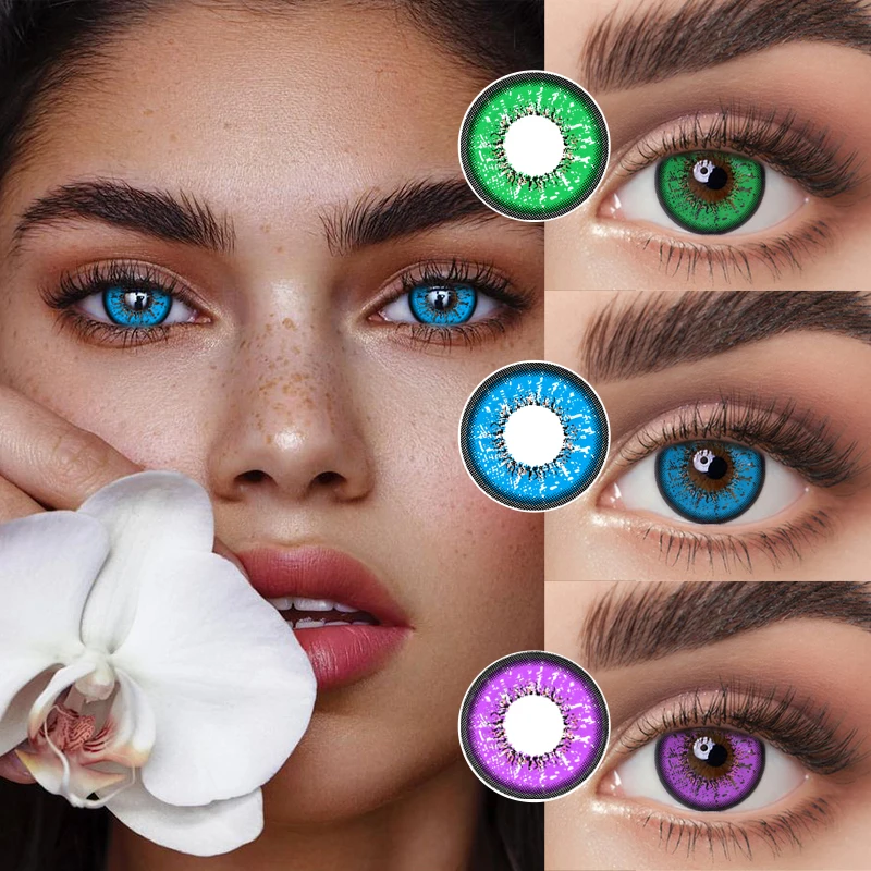 Hapeyemin best-selling in halloween black cosplay sclera contact lenses bright colored contact lensee