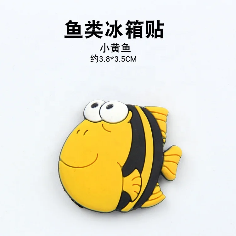 wholesale pvc fridge various fish magnets custom great quality 3d soft sea world pvc rubber magnets