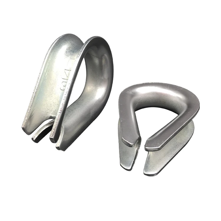 Heavy Duty 12mm Black Stainless Steel Wire Rope Thimbles With Gusset For 1/2 Inch Wire