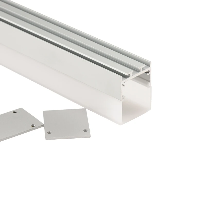 Customized Aluminum Structural Lamp Housing Acrylic Lighting Channel Aluminum Led Rectangle Profile For Hanger