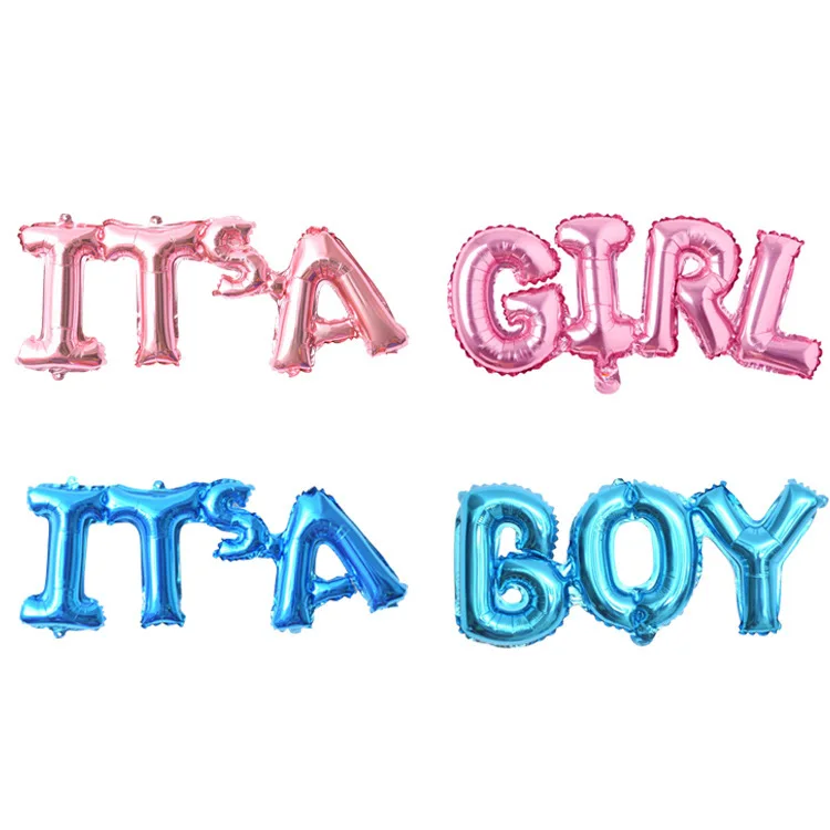 Wholesale Party Decoration Gender Reveal Baby Shower Blue 16' ITS A BOY Foil Balloons