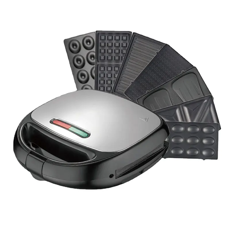 Electric Sandwich Toaster Waffle Maker Grill 7 in 1 with Removable Interchangeable Plates for Donuts Sandwich Maker Steak Panini