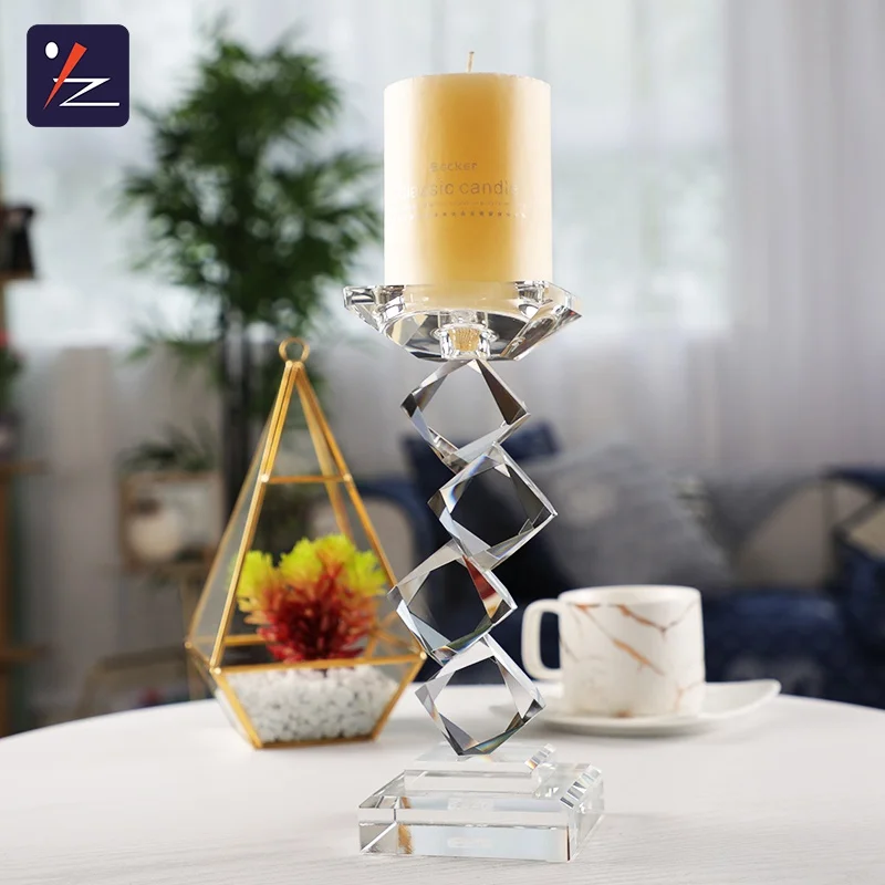 Высококачественный Хрустальный подсвечник k5 в форме столба для свадебного декора
