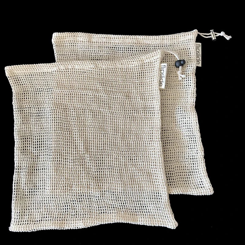 High Quality Cotton Mesh Pouches Drawstring With Label Bulk Cotton Net Bags