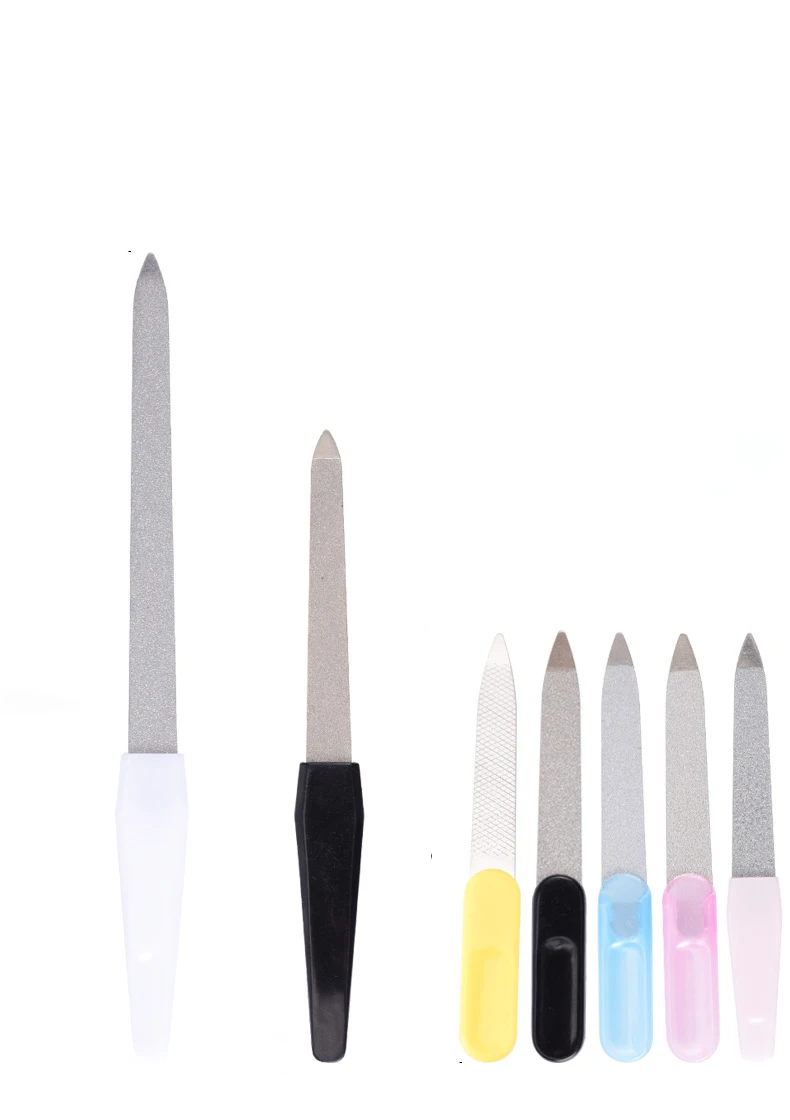 Double Sided Nail File Stainless Steel Manicure Pedicure Tools Files Metal Nail File