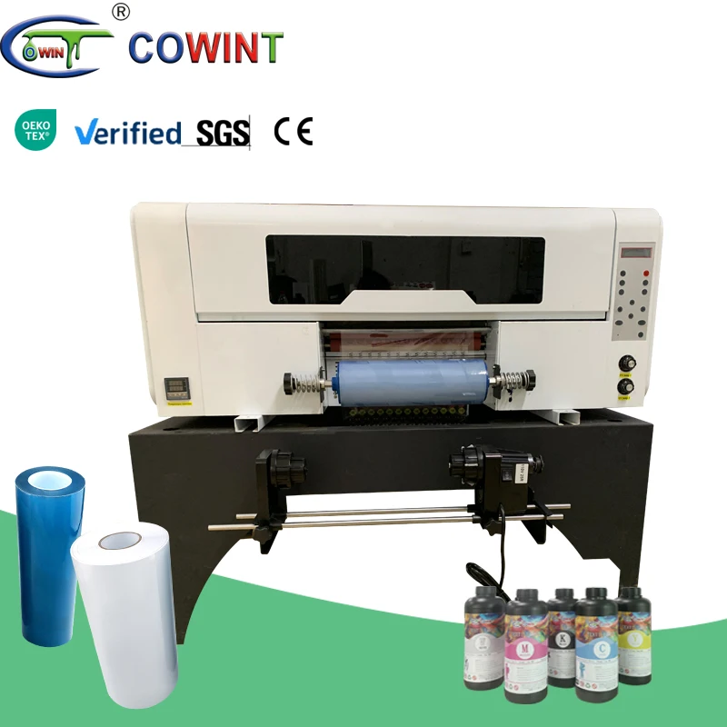 COWINT good price label printer a3 uv roll to roll machine 30cm roll uv printer a3 printing machine