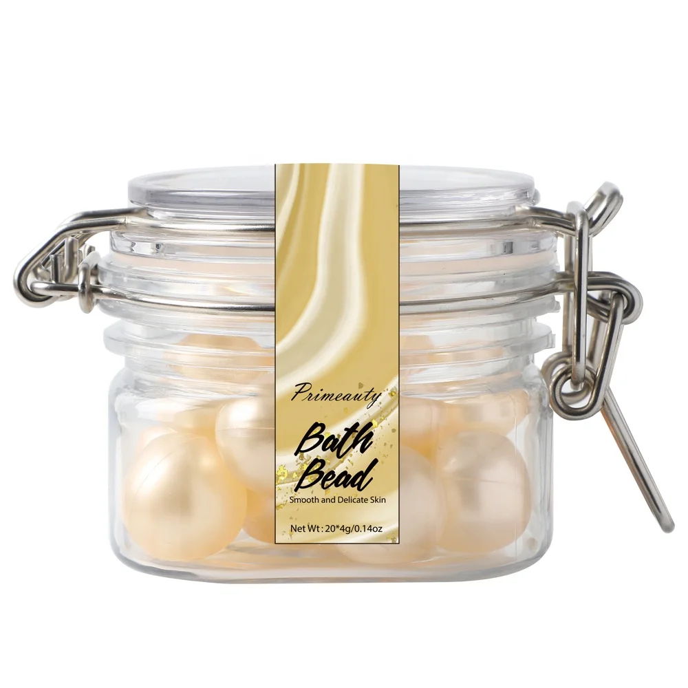 Vegan Formulas Natural Dissolvable Body Care Skin Moisturizing Scented Round Bath Oil Beads Bulk Fragrance Bath Pearls