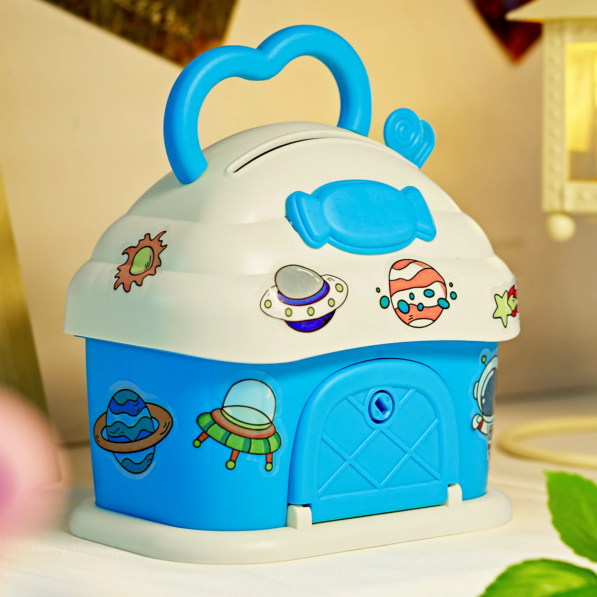 XST Unbreakable Plastic Money Bank Saving Box Coin Bank for  mushroom Piggy Banks Practical Easter ATM Piggy Bank Toys