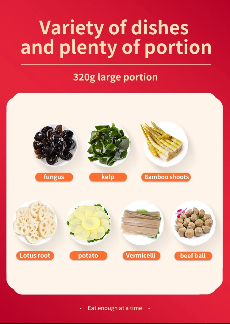 Baolading Best Price Superior Quality Wholesale Instant Food Self Heating Soup Small Hotpot Soup Base Mre