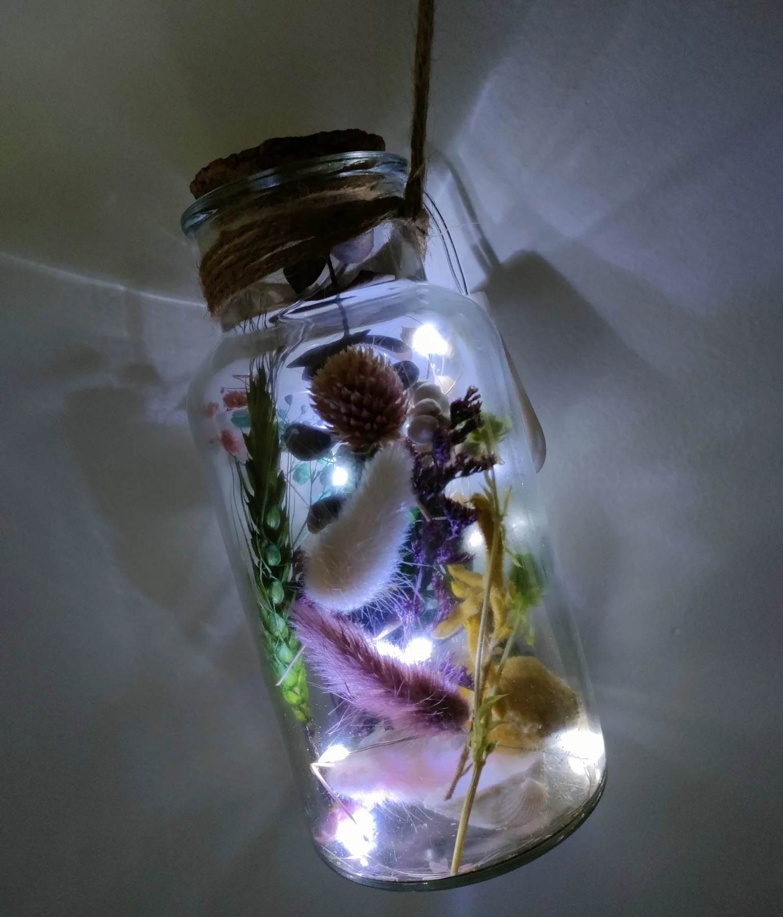 dried preserved flower, grass bottle, LED lighter, flower gift party home decoration