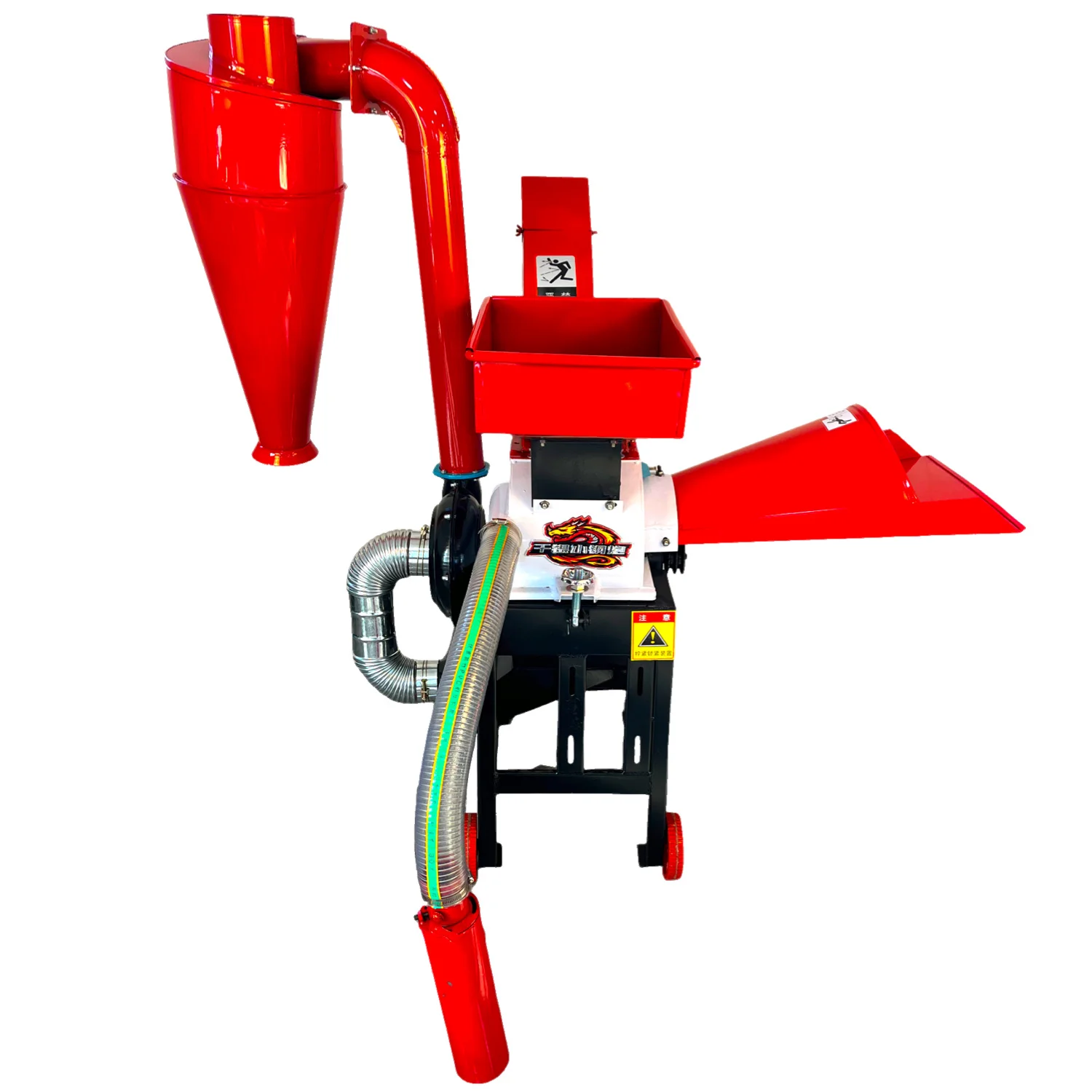 Corn animal feed processing hammer mill grinder corn grain crusher maize milling machine with chaff cutter machine 1000kg/h