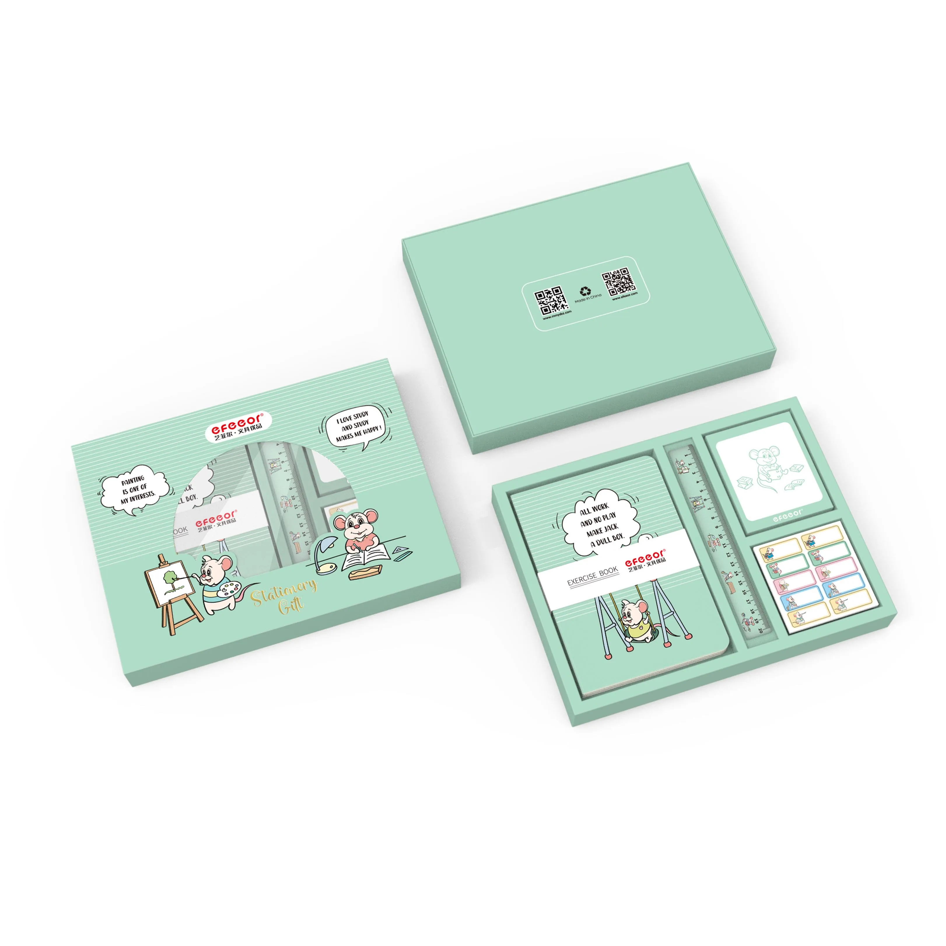 
New Design Animal Kawaii Stationery Notebook Pen Set,Luxury Leather Notebook Journal Gift Set With Pen 