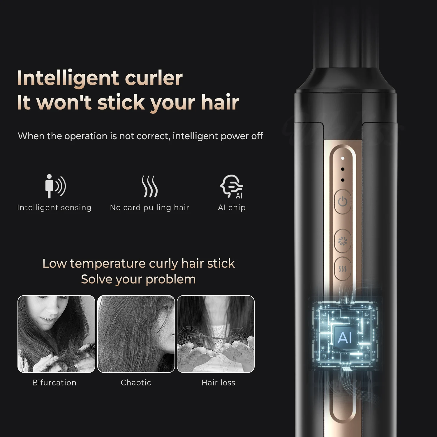 Electric 6 In 1 Hot Air Styler Automatic Curler Iron High Speed Blower Dryers 1400W Hot Air Brush Comb Hair Straightening Tool