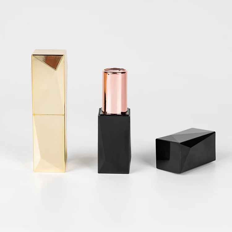 Custom Print Empty Magnetic Lipstick Tubes Round Square Lip Stick Plastic Container With Logo For Private Label and Box