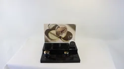 Custom acrylic countertop skin care beauty powder makeup display stand with AD insert