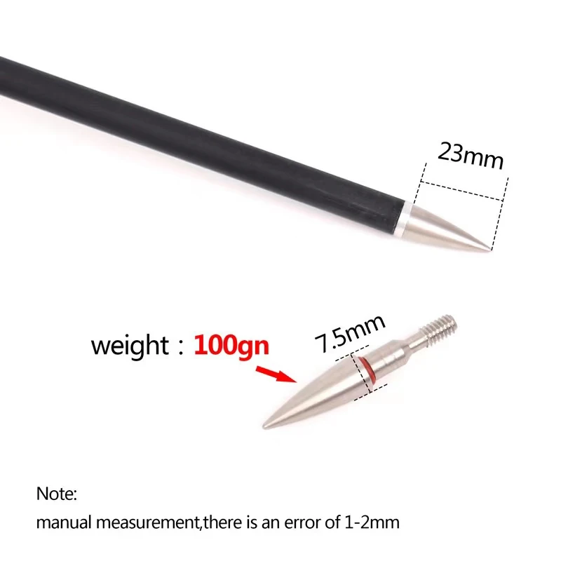 DIY Stainless Steel Arrow Point Tips 70 80 90 100 Grain For ID 6.2mm Arrow Shaft Broadheads Arrow Head For Hunting