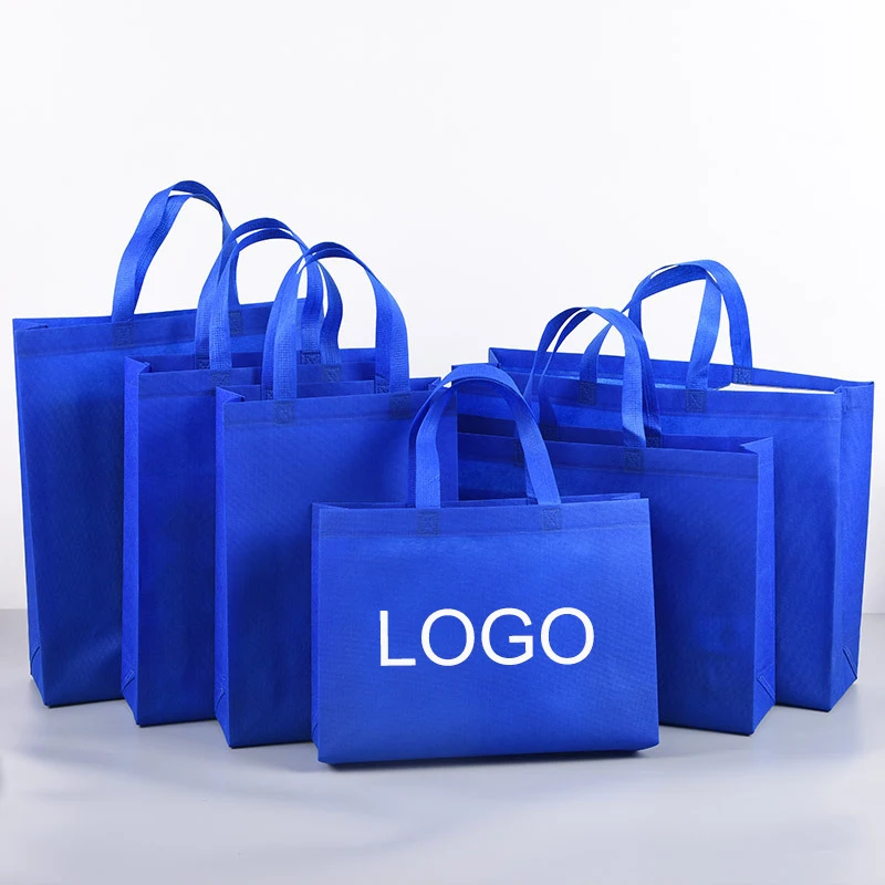 Wholesale Custom size colour logo eco friendly recyclable laminated non woven pp woven tote shopping bag